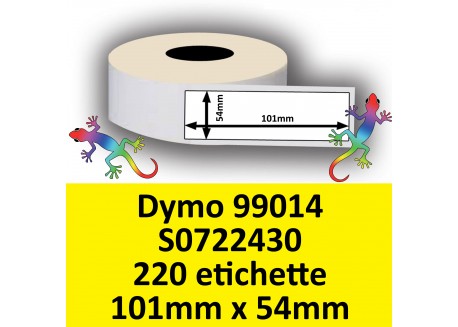 Etichette per Dymo 99014 S0722430 101 x 54 mm REMOVIBILE 220 et