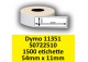 Etichette per Dymo 11351 S0722510 54 x 11 mm Permanente 1500 et