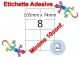 Etichette adesive A4 105 x 74 mm 8 etichette per pag. 100 Fogli (min. 10conf)