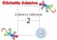 Etichette adesive A4 210 x 148,5 mm 2 etichette per pagina 100 Fogli