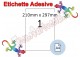 Etichette adesive A4 210 x 297 mm 1 etichetta per pagina 100 Fogli