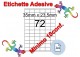 Etichette adesive A4 35 x 23,5 mm 72 etichette per pag. 100 Fogli (min. 10conf)