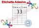 Etichette adesive A4 70 x 25 mm 36 etichette per pagina 100 Fogli