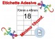 Etichette adesive A4 70 x 48 mm 18 etichette per pag. 100 Fogli (min. 10conf)