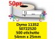 Etichette per Dymo 11352 S0722520 54x25mm Perm. 500et (min 50pz)