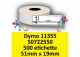 Etichette per Dymo 11355 S0722550 51mm x 19mm Permanente 500 et