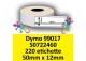 Etichette per Dymo 99017 S0722460 50 x 12 mm Permanente 220 et.